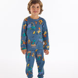 Pijama Infantil Vehículos y Dinosaurios – 100% Algodón