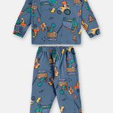 Pijama Infantil Vehículos y Dinosaurios – 100% Algodón