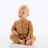 Ajuar para Bebé 3 Piezas Algodón Camel – Body, Pantalón y Enterito