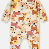 Pijama Enterito Bebé Algodón Estampado Granja