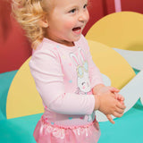 Conjunto Traje de Baño UV50 Conejo con Tutu Rosa
