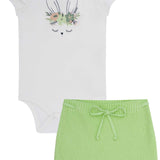 Conjunto Body con Short Tejido Verde Pastel