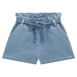 Short de Mezclilla con Cinturón Trenzado