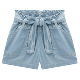 Short Denim Claro con Lazo