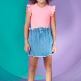 Falda Jeans con Bolsillos