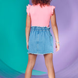 Falda Jeans con Bolsillos