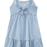 Vestido Ligero Denim Con Tirantes