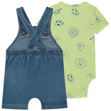 Body Manga Corta y Overol Denim
