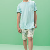 Short Estampado Hojas Tropicales Crudo