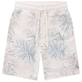 Short Estampado Hojas Tropicales Crudo