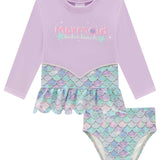 Conjunto traje de baño estilo sirena UV50+