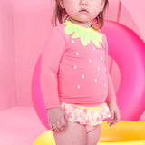 Conjunto traje de baño frutilla UV50+