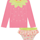Conjunto traje de baño frutilla UV50+