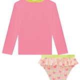 Conjunto traje de baño frutilla UV50+