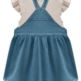 Vestido Arcoíris y Body Rayas