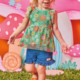 Conjunto Niñita Polera de Flores y Short