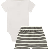 Conjunto 2 Piezas Body Cuello Piqué y Short
