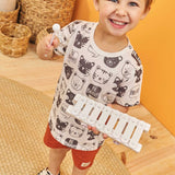 Conjunto Animales y Short Terracota
