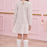 Vestido Tweed Cuello Peter Pan