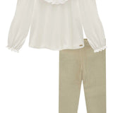 Conjunto Blusa Volantes y Leggins Cotelé