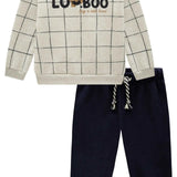 Conjunto Polerón Cuadros Osito