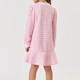 Vestido Rosado Tejido con Vuelo