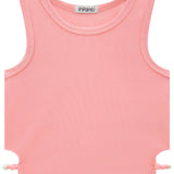 Cropped rib sin mangas