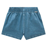 Short de mezclilla con flores bordadas