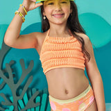 Bikini Niña Piñas Coral – 2 Piezas Kukie