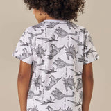 Polera Dinosaurios Blanco Niño