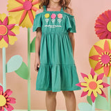 Vestido Verde Flores 3D – Kukie