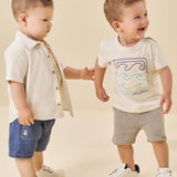 Conjunto Polera Estampada + Short Algodón Johnny Fox