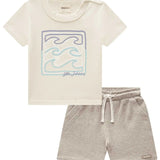 Conjunto Polera Estampada + Short Algodón Johnny Fox