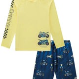 Conjunto UV50+ Niño Motos Azul – Polera Manga Larga + Short