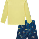Conjunto UV50+ Niño Motos Azul – Polera Manga Larga + Short