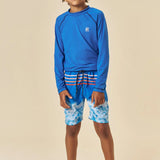 Conjunto Niño UV50+ Camiseta Lima + Short Estampado Olas