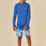 Conjunto Niño UV50+ Camiseta Lima + Short Estampado Olas