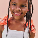 Conjunto niña flores coral verano