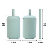 Vaso Silicona con Bombilla