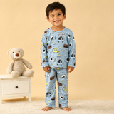 Pijama Frizado Azul Autitos