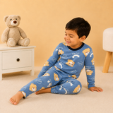Pijama Frizado Oso Azul