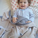 Manta Tejida Llama Camel 100 x 80 cm