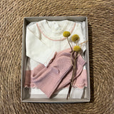 Conjunto Newborn de Punto con Pie – Rosa
