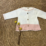 Conjunto Newborn de Punto con Pie – Rosa