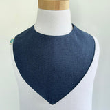 Babero Reversible Lino Azulino
