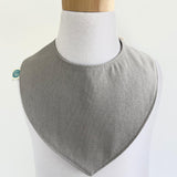Babero Reversible Lino Gris