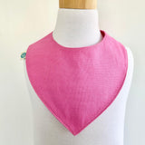 Babero Reversible Lino Fucsia