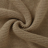 Manta Tejida Lisa Café 100 x 80 cm