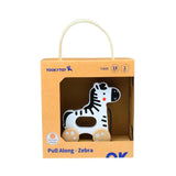 Zebra de Madera para Arrastrar