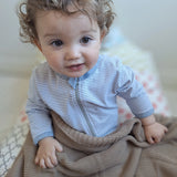 Manta Tejida Lisa Café 100 x 80 cm